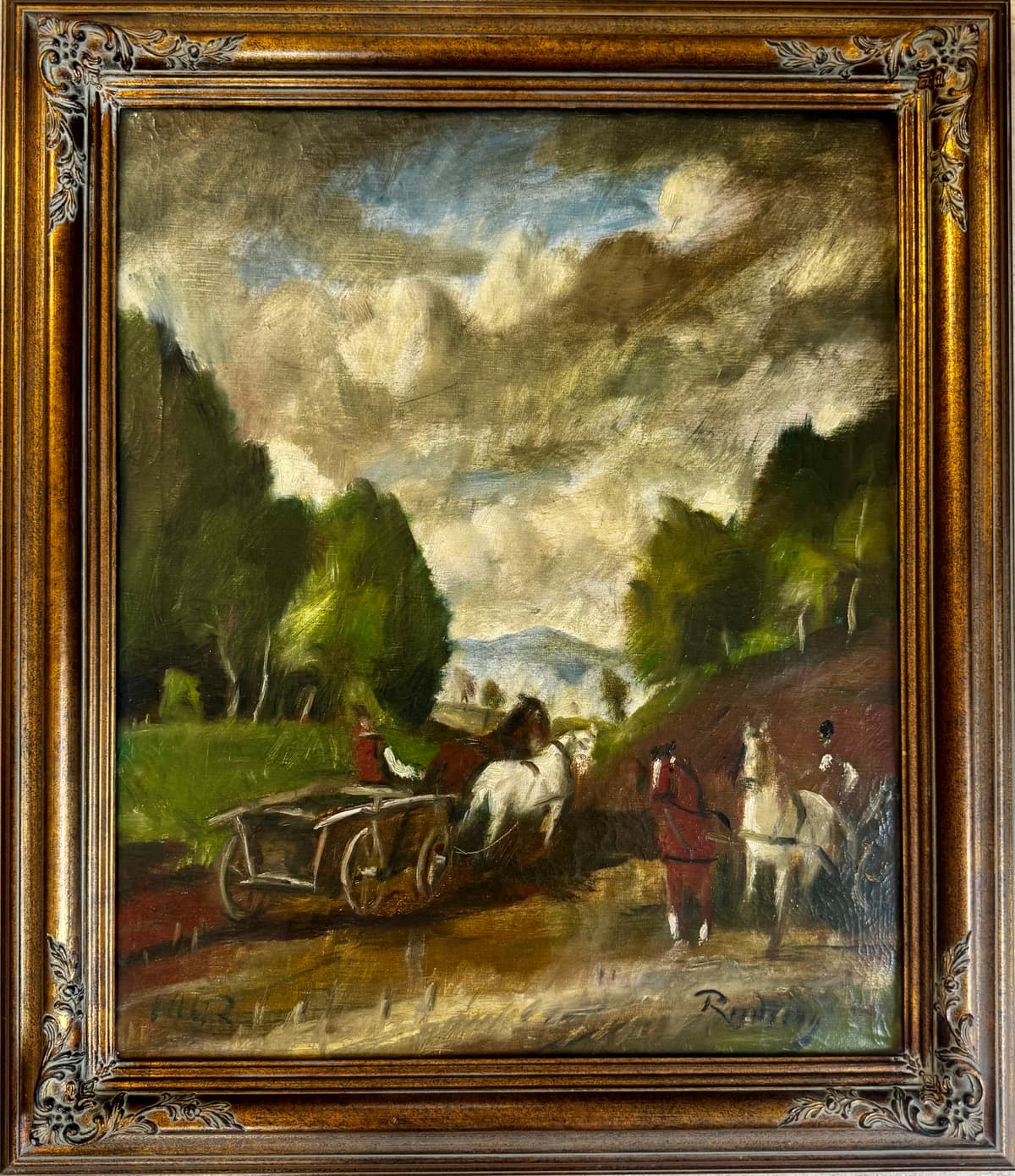 Horse-drawn carriages meeting