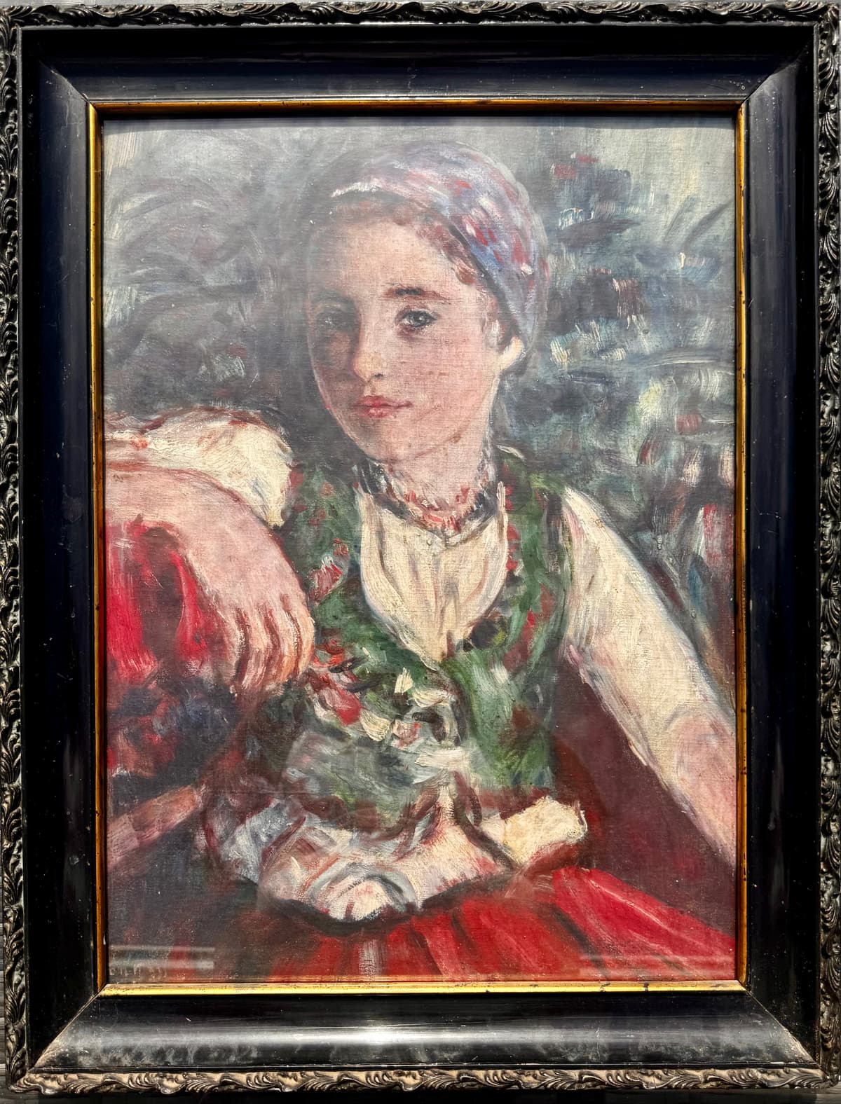 Portrait of a girl celebrating