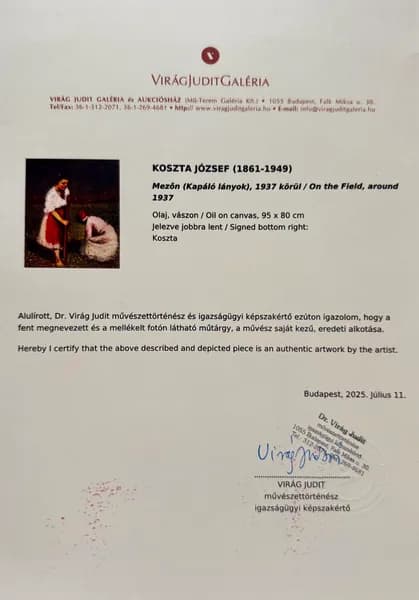 Mezőn - kapáló lányok