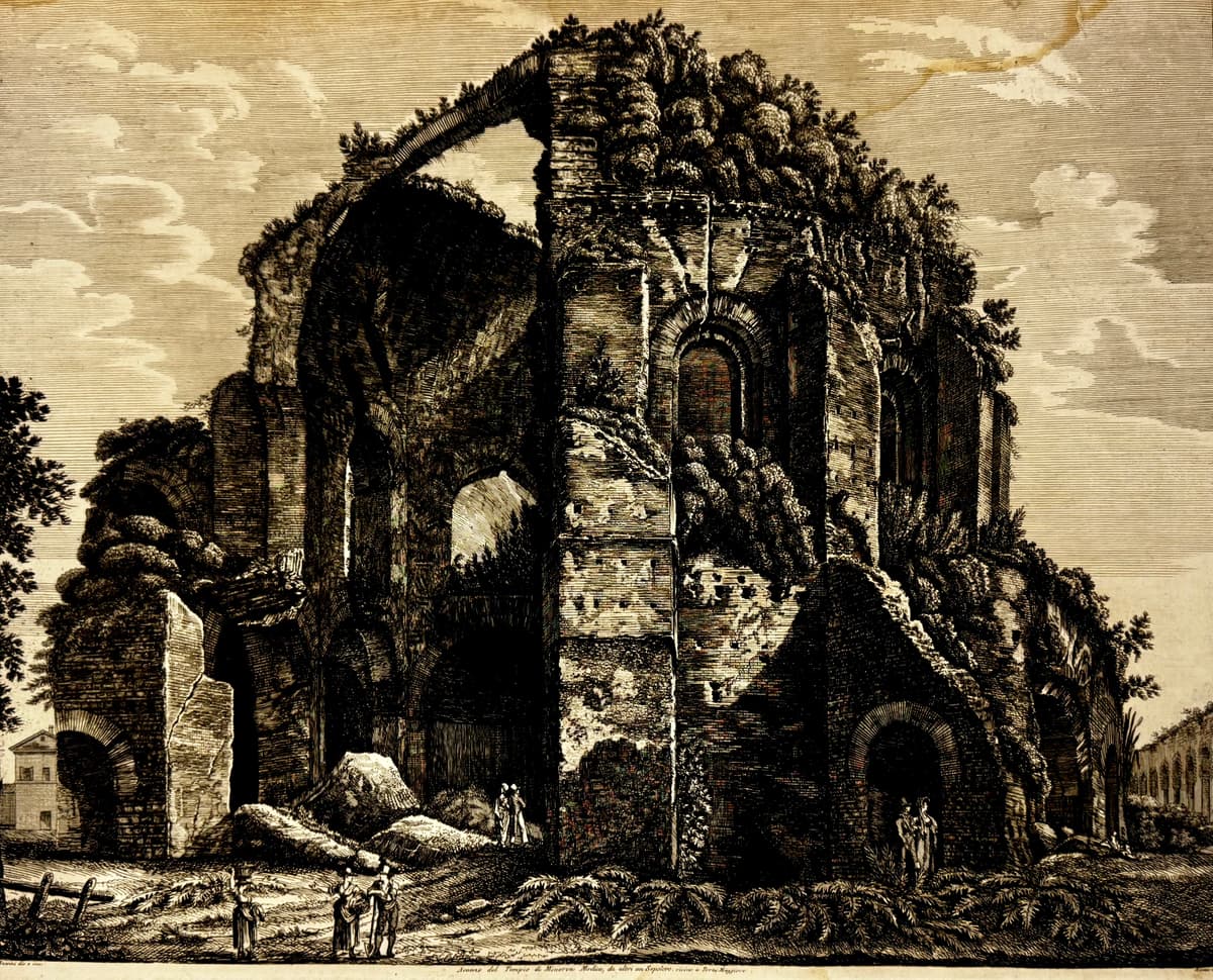 A Minerva-templom romjai a Maior-kapu közelében