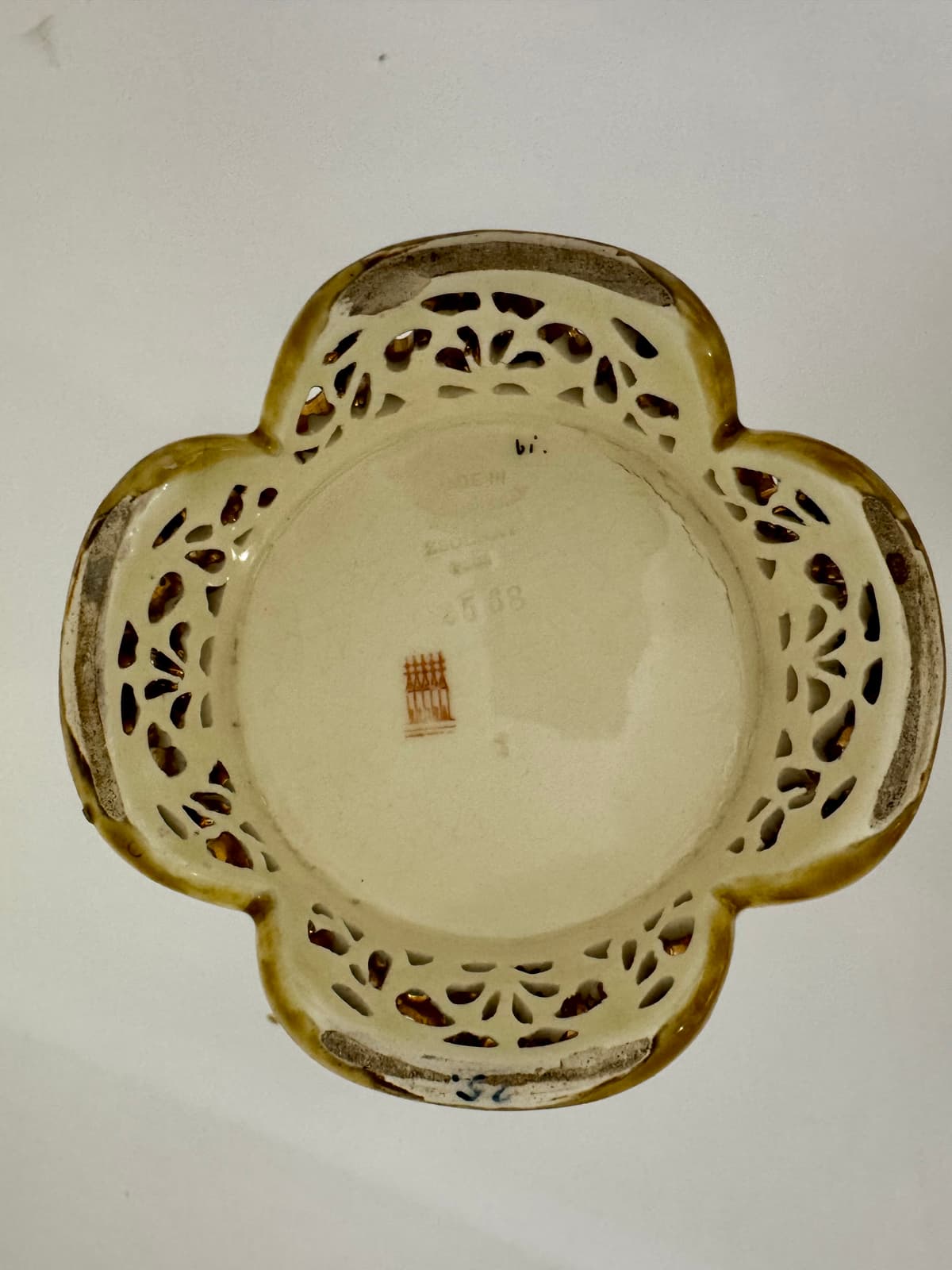 Historicizing openwork two-handled vase - Zsolnay marked on the base and the form numbered