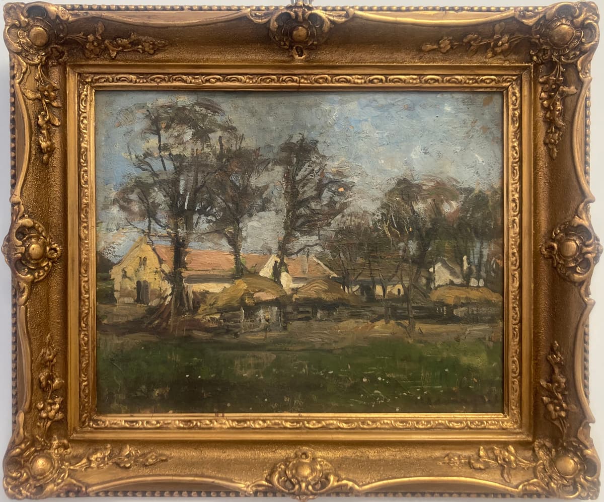 Falusi udvar őszi fényben