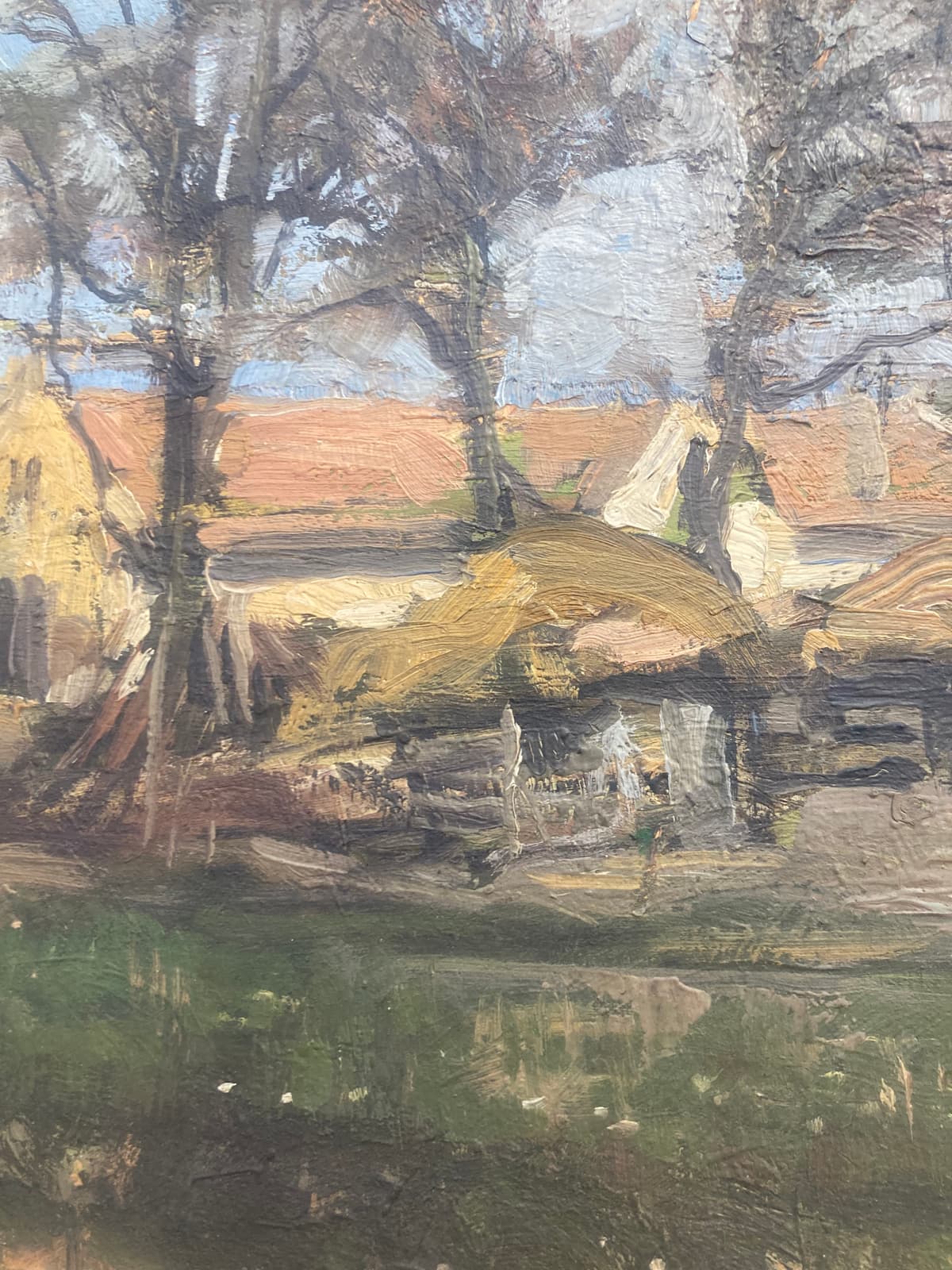 Falusi udvar őszi fényben