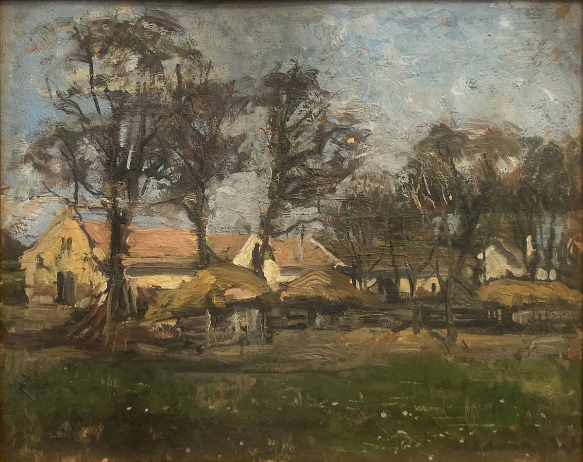 Falusi udvar őszi fényben