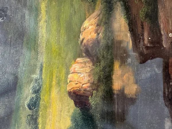 Spring Landscape Embraced by Mountains and River