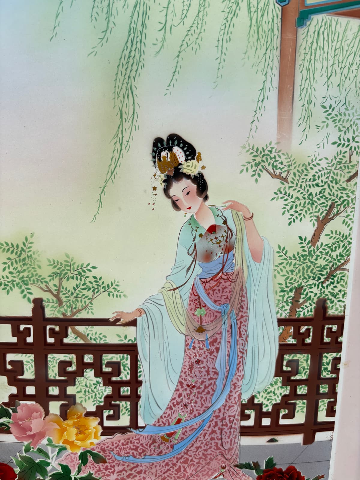 Geisha in the Blooming Garden