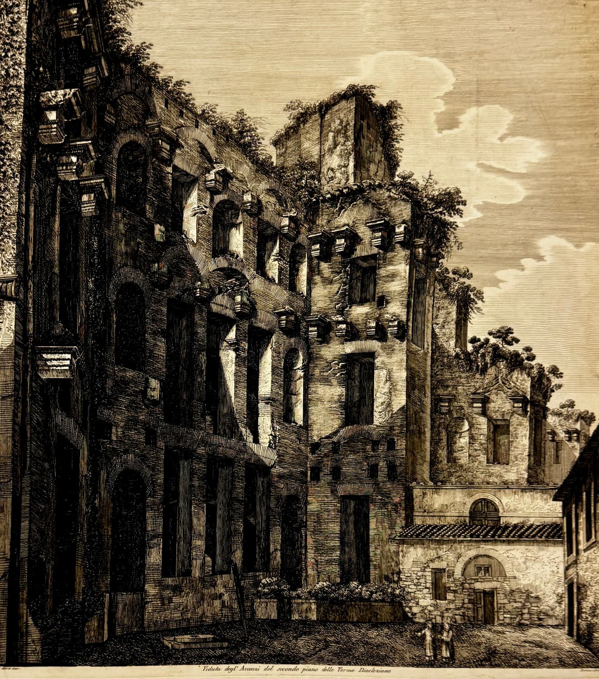 A Diocletianus-fürdők második szintjének romjai