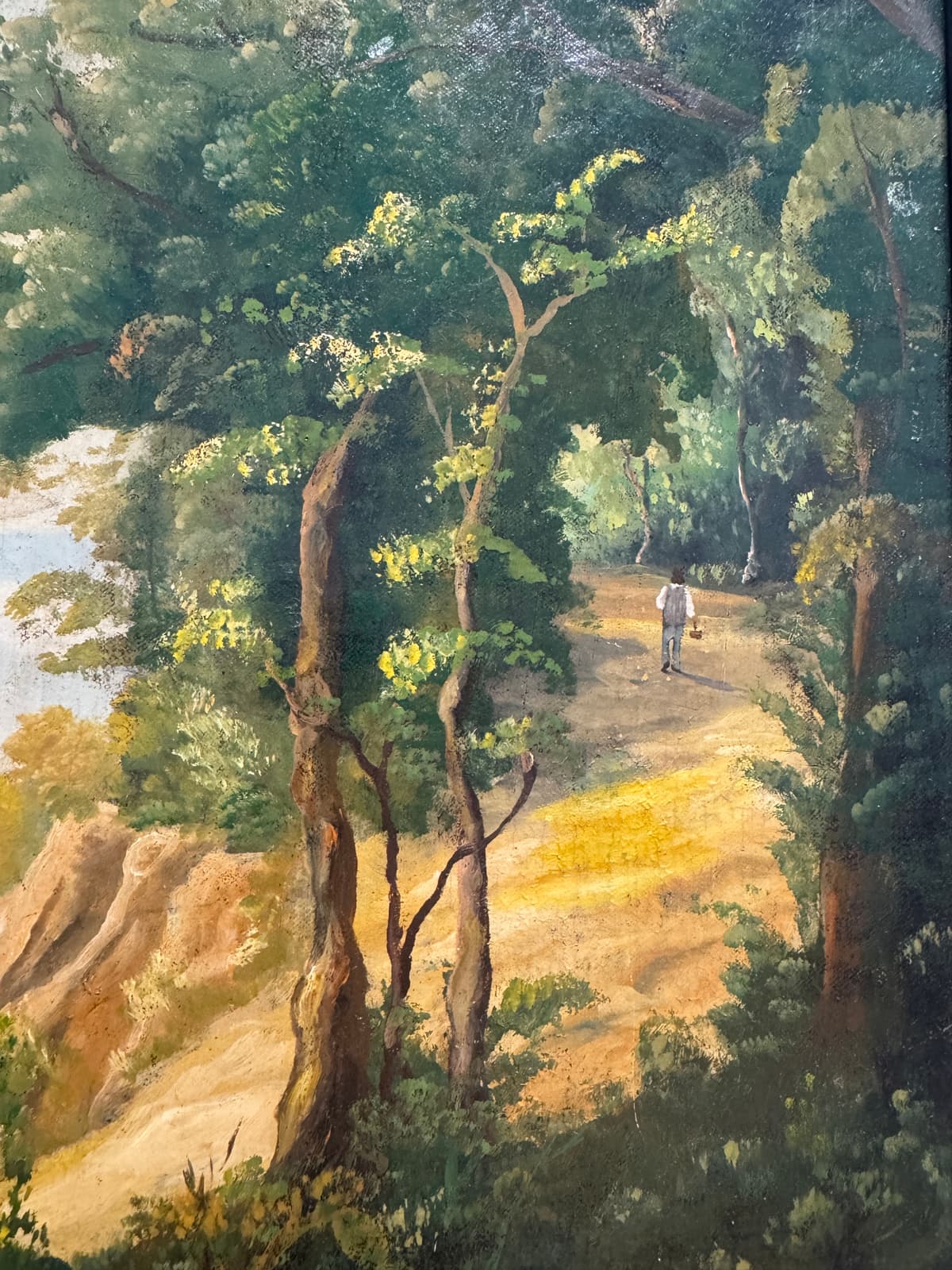 A Woman and Her Sheeps Embraced by the Forest