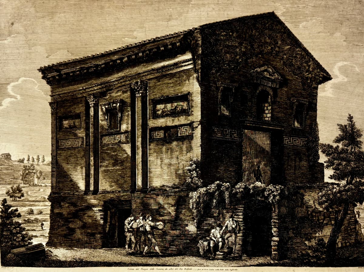 A Comus templomának látképe, más néven a Nevetség istenének szentélye