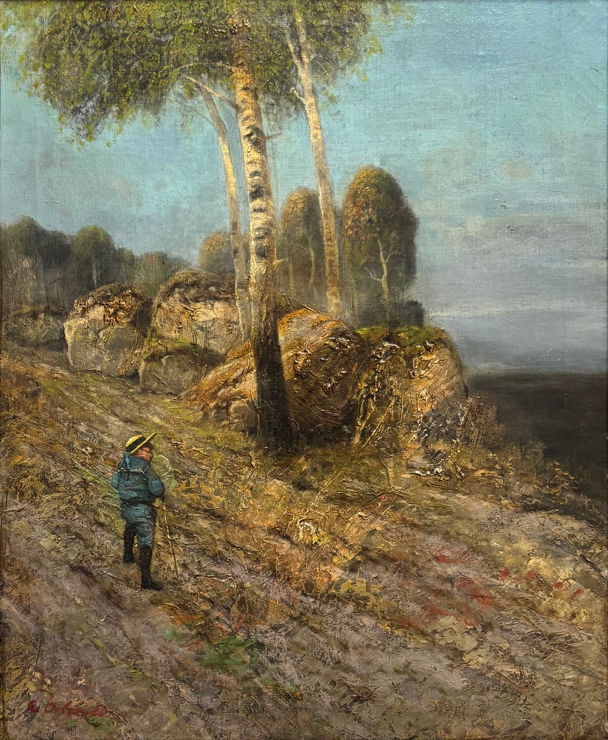 Ifjú pásztor a rét peremén