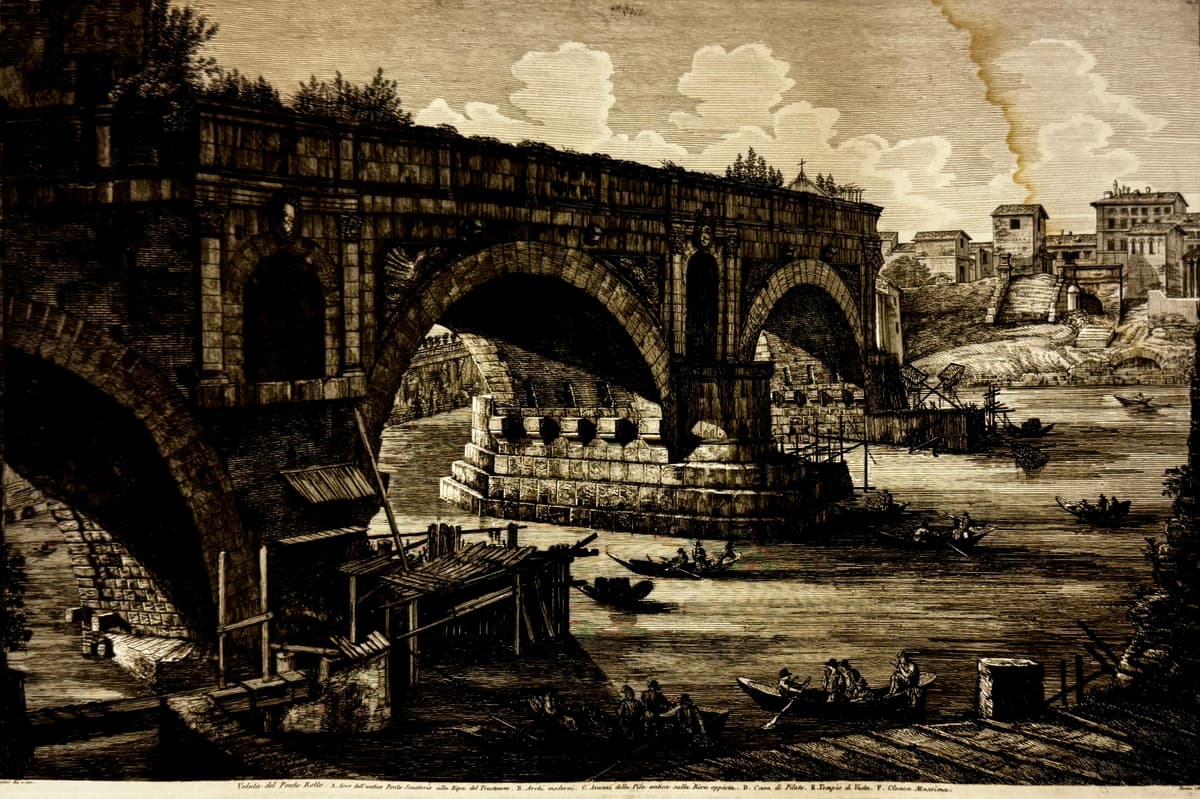 A Ponte Rotto: A Szakadt Híd látképe