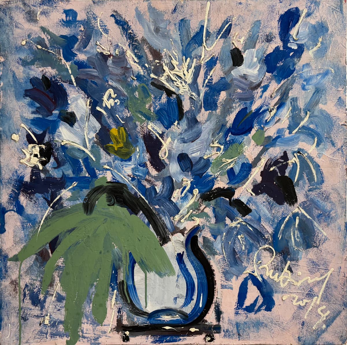 Kék virágok fényben