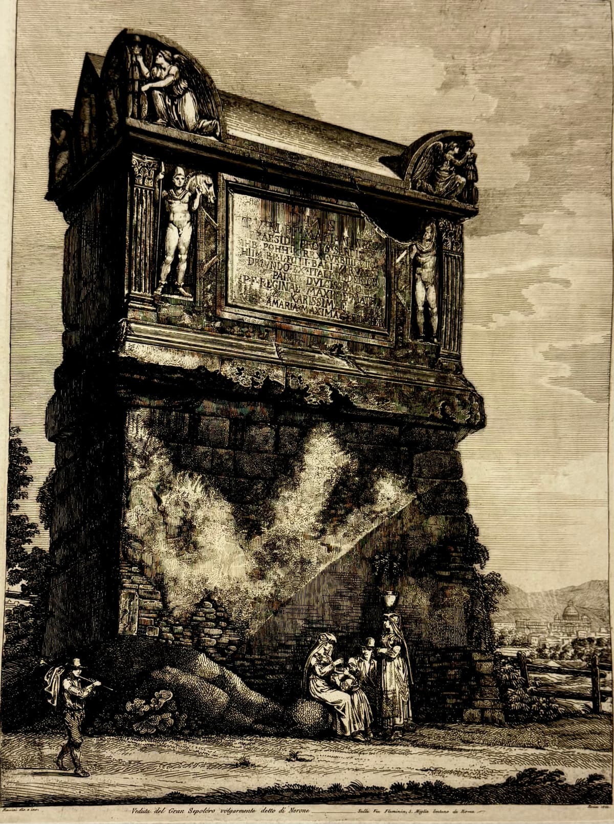 A híresen Nero síremlékeként emlegetett monumentális sír látképe