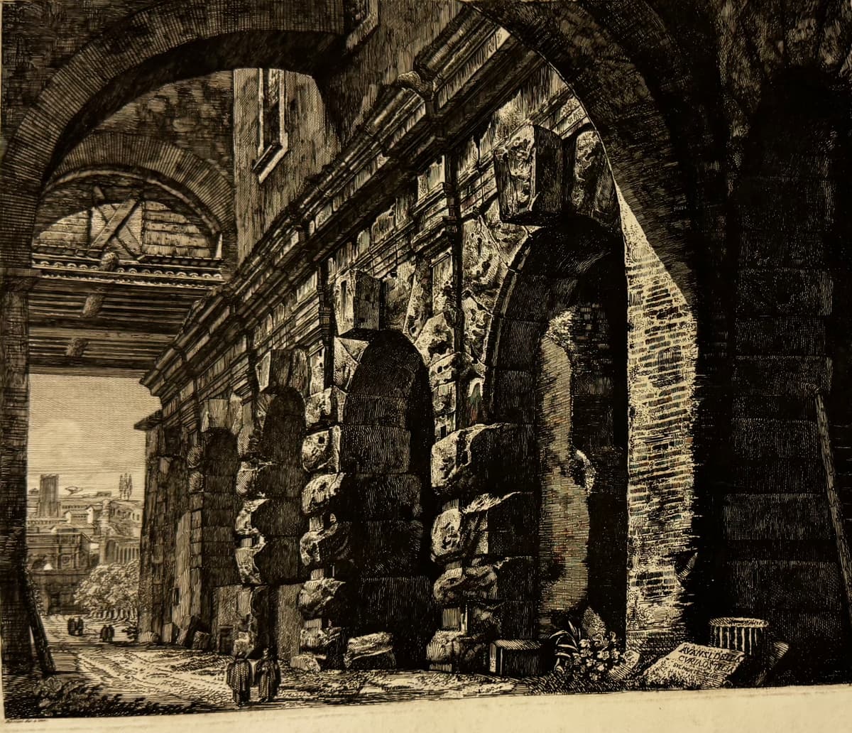 Átrium díszoszlopokkal