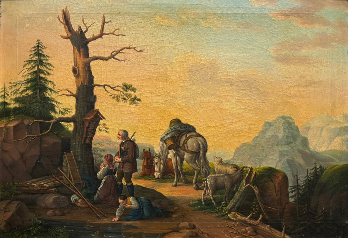 Hegyi parasztok áhítaton