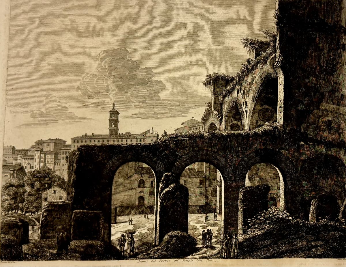 A Béke templomának portikuszának romjai