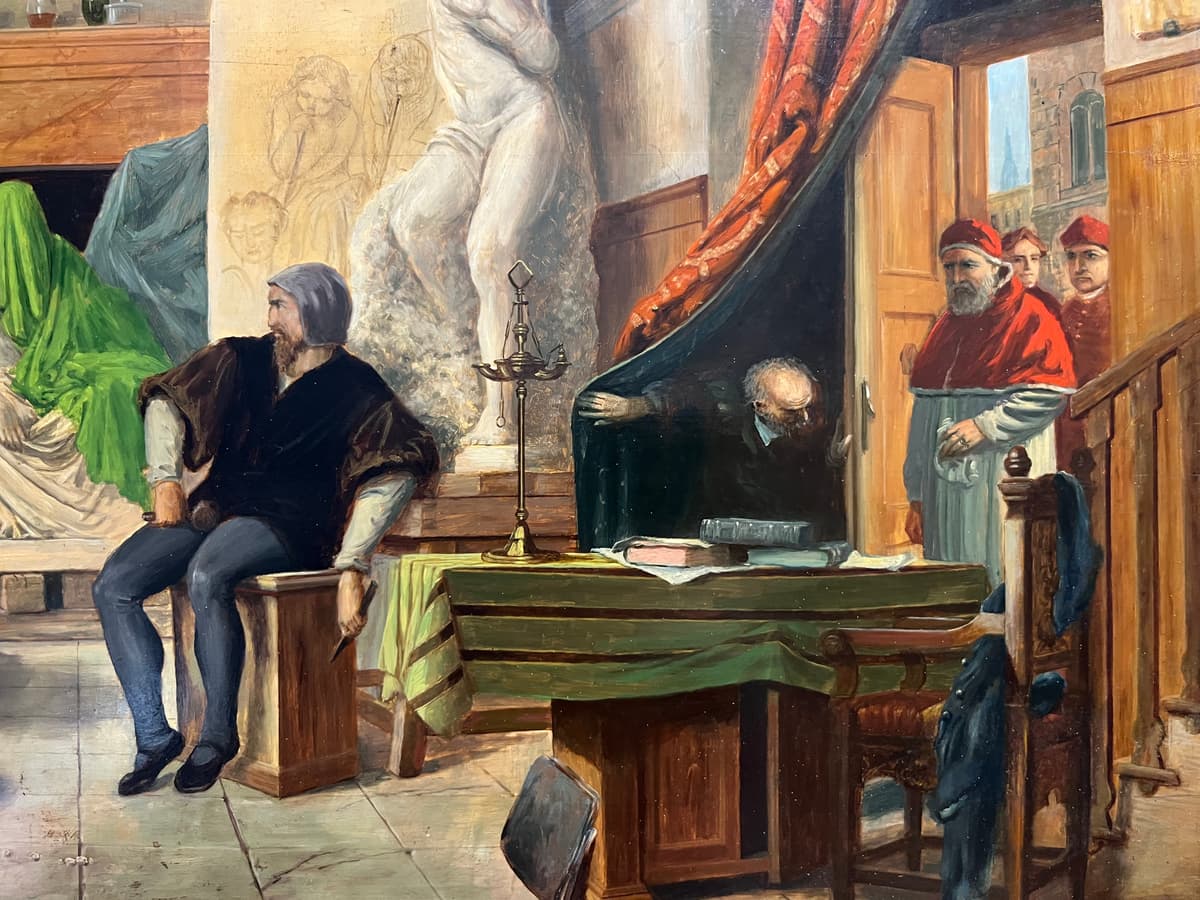 "Michelangelo műtermében" – A megbízó érkezése...