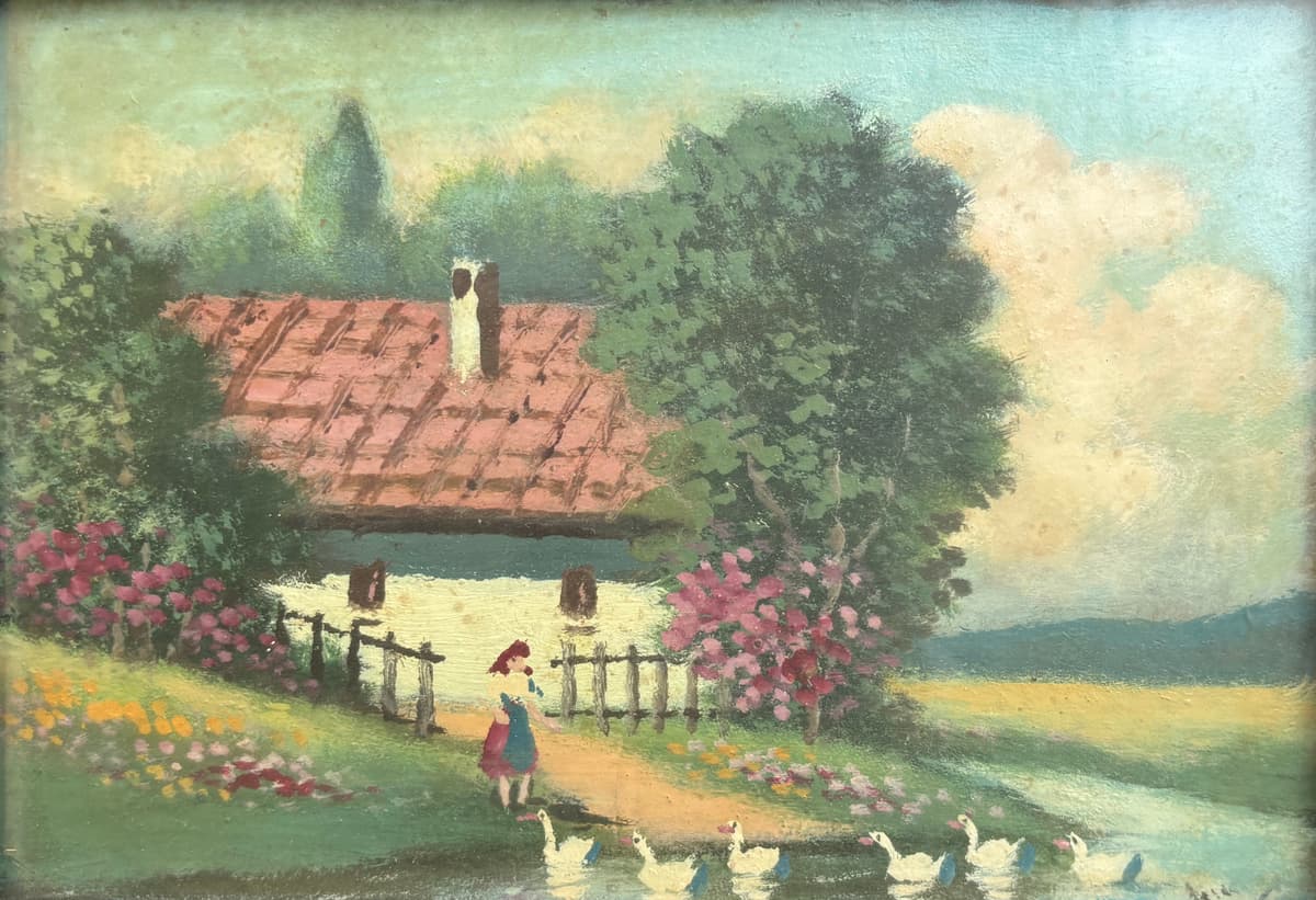 Libaterelés a ház előtt