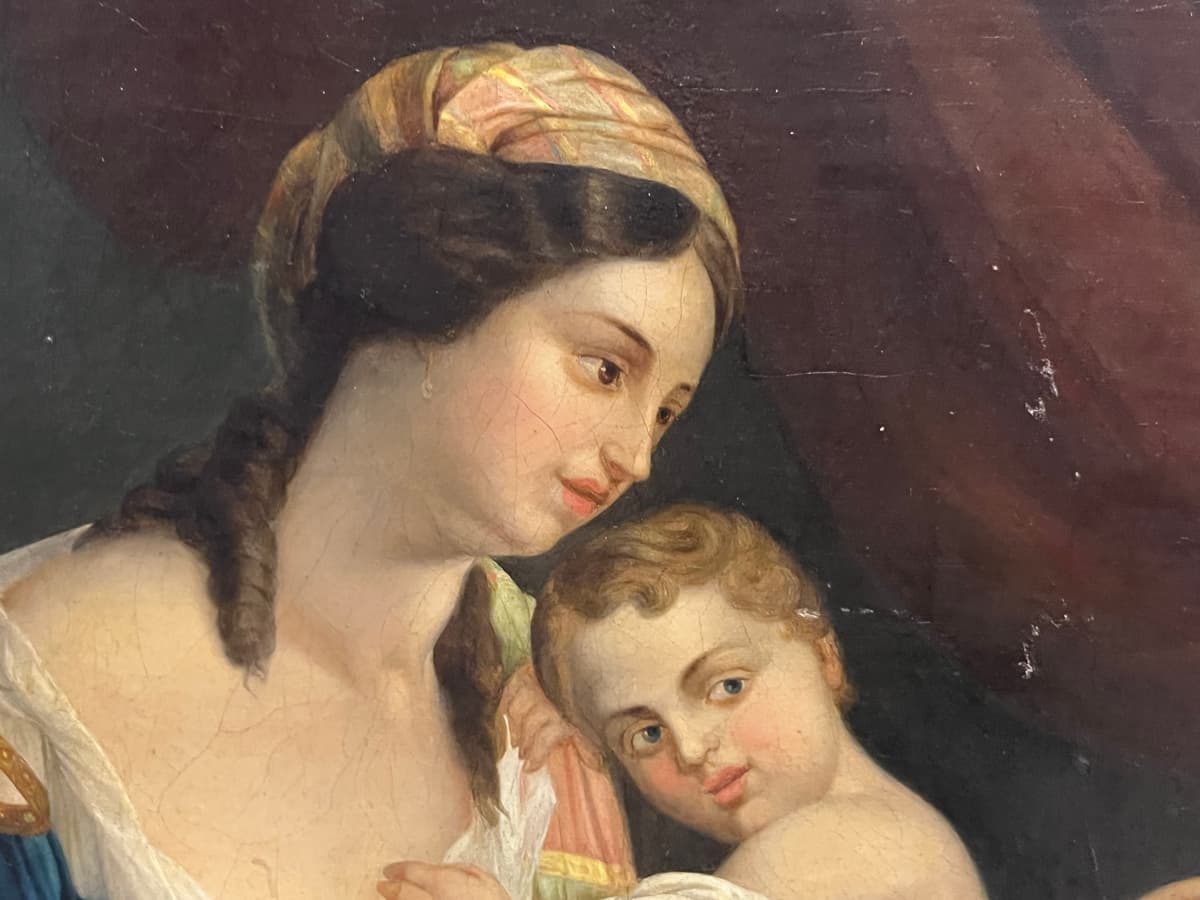 Madonna a gyermekkel és papagájjal