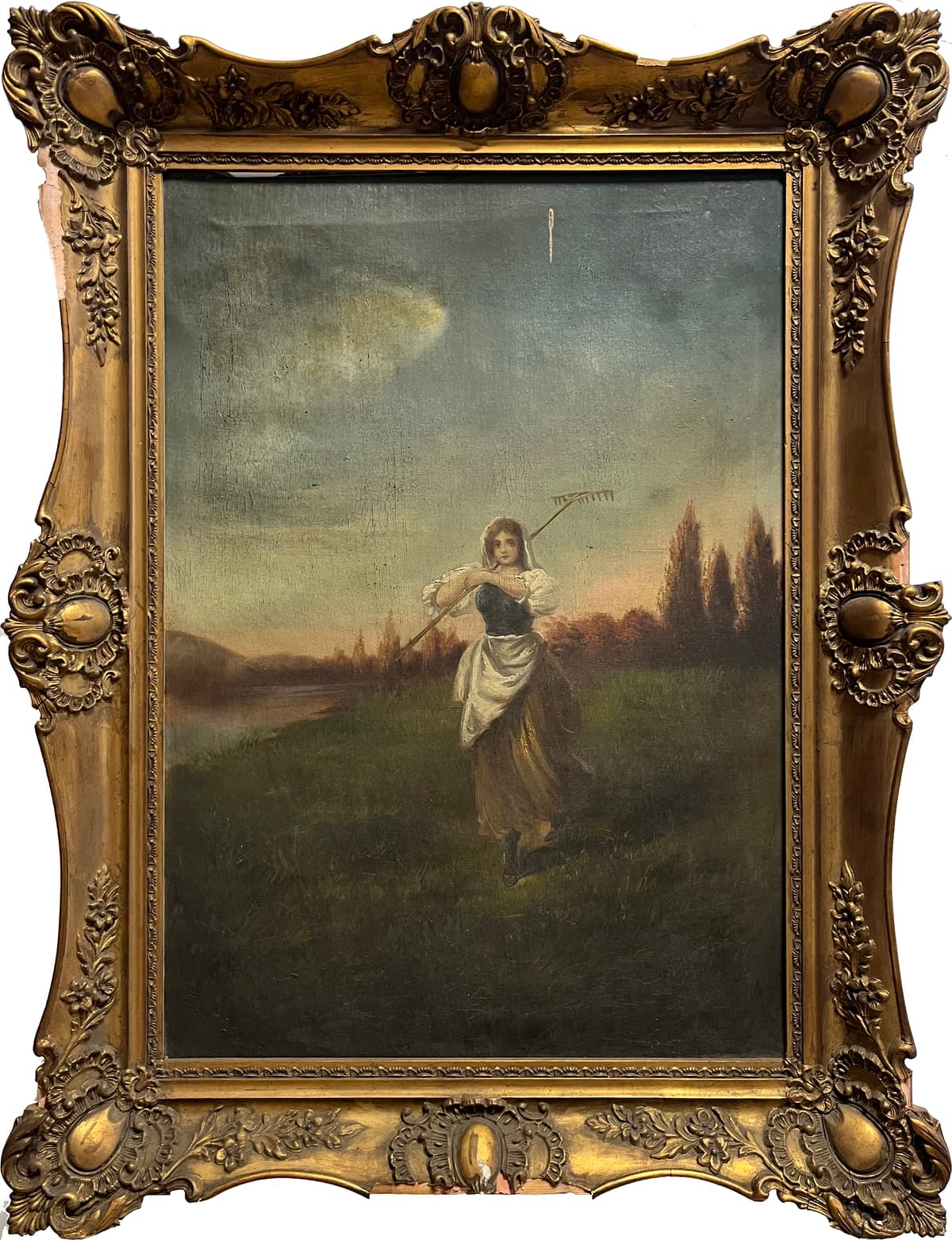 Pásztorlány gereblyével