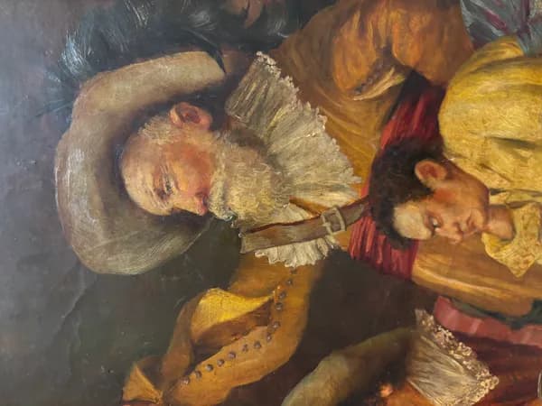 Vidám társaság a borospincében