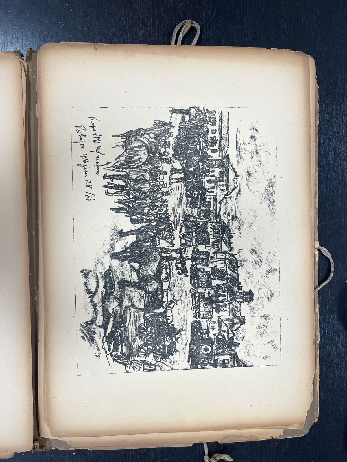 16 eredeti harctéri litográfia egy kötetben