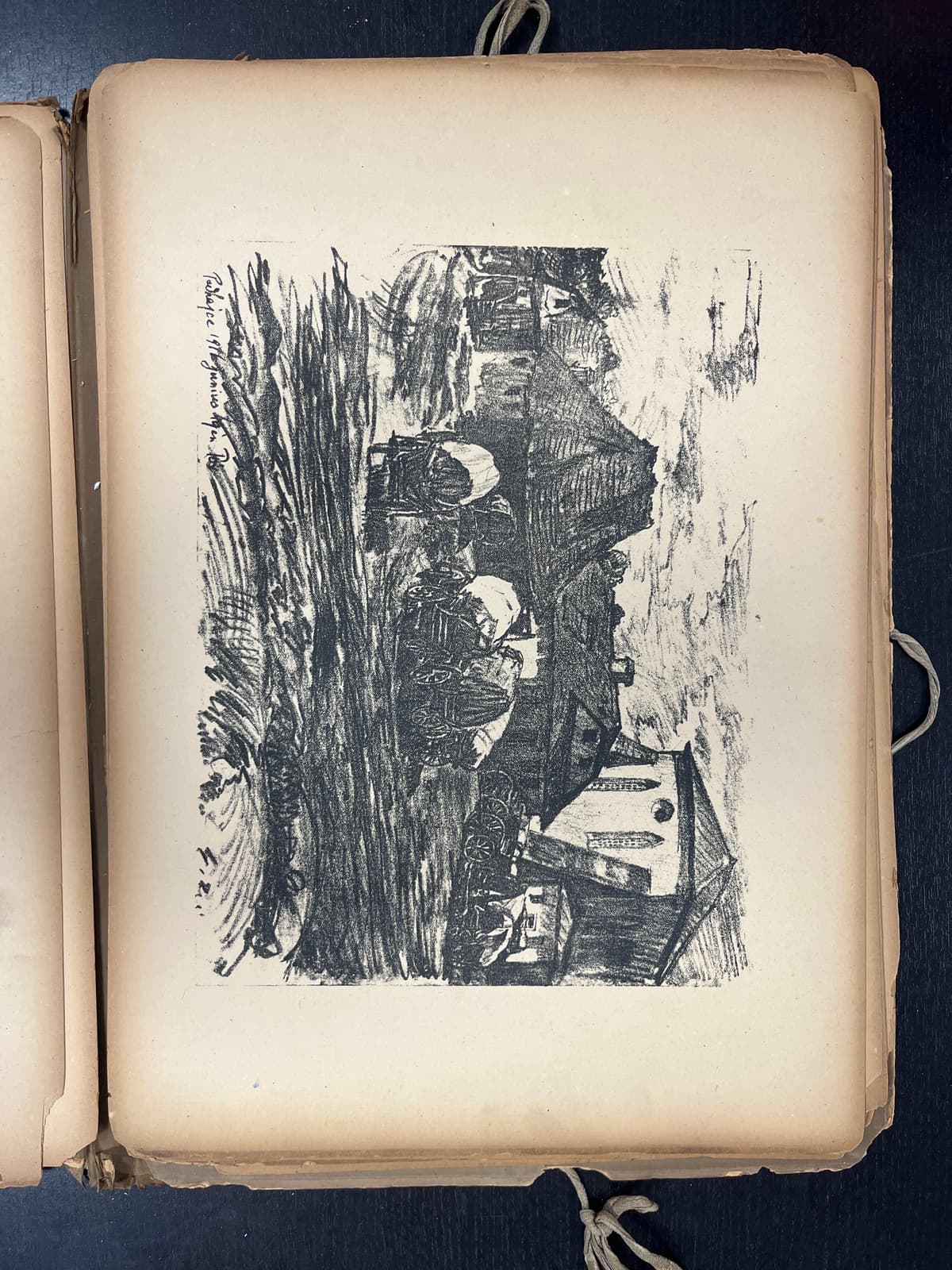 16 eredeti harctéri litográfia egy kötetben