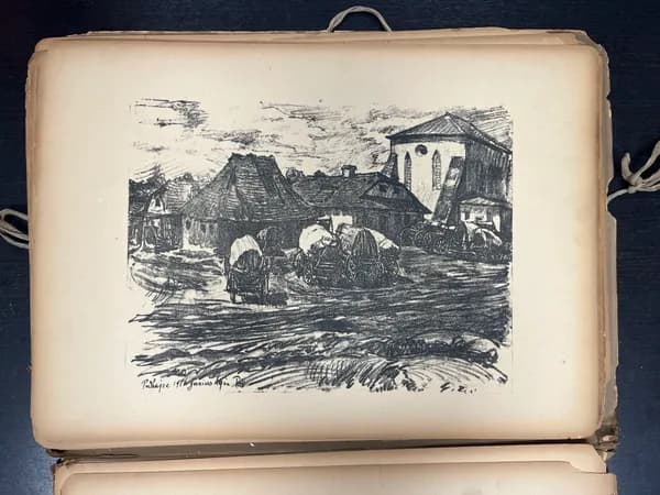 16 eredeti harctéri litográfia egy kötetben