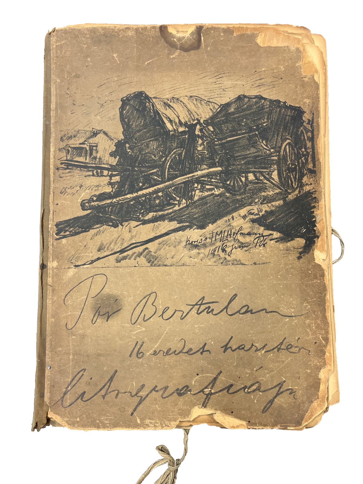 16 eredeti harctéri litográfia egy kötetben